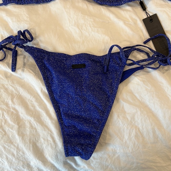 Blue Sparkly Triangl Bikini - NEVER WORN - Picture 8 of 9